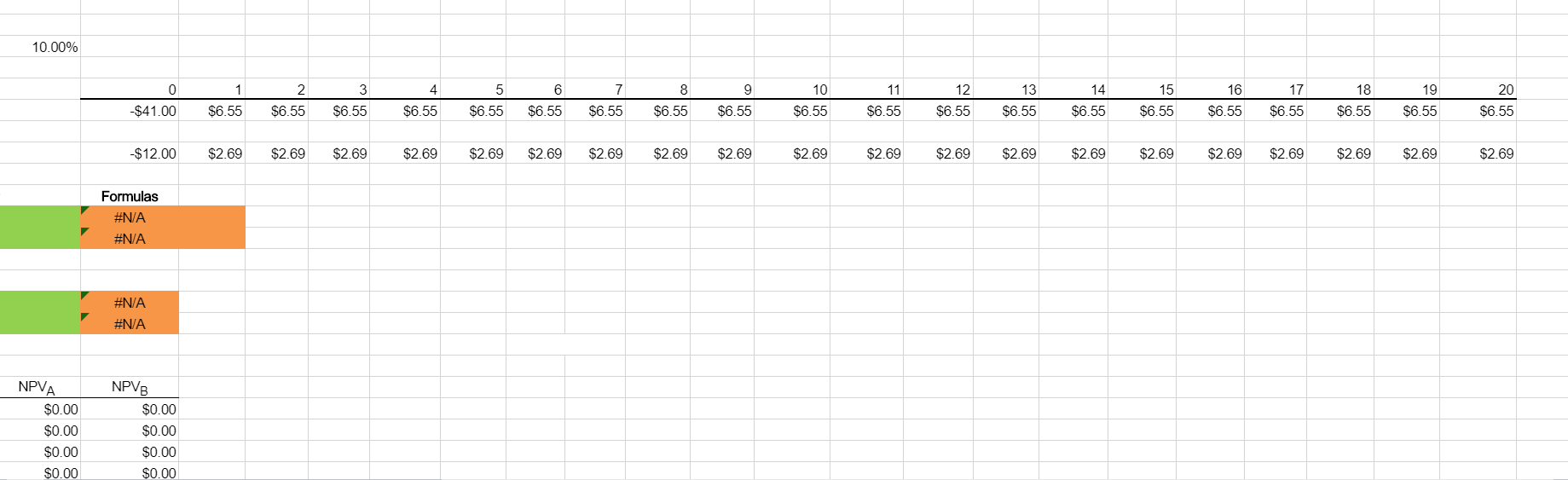 Excel Online Structured Activity: NPV profiles A company is considering two mutually