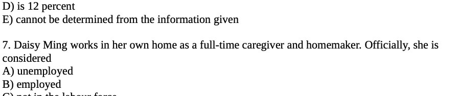  D) is 12 percent E) cannot be determined from the information