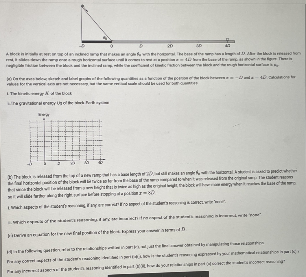  2D 30 A block is initially at rest on top of