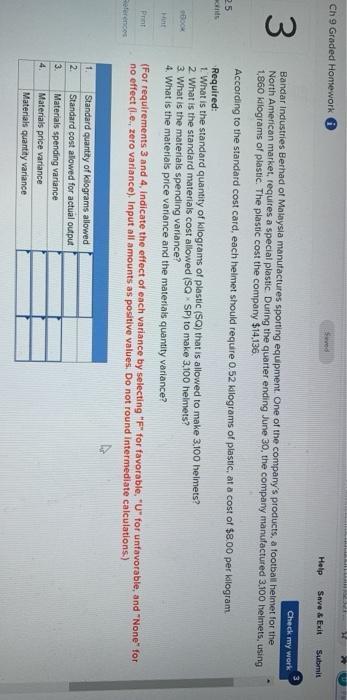  Ch 9 Graded Homework Seved Help Save & EX Submit 3