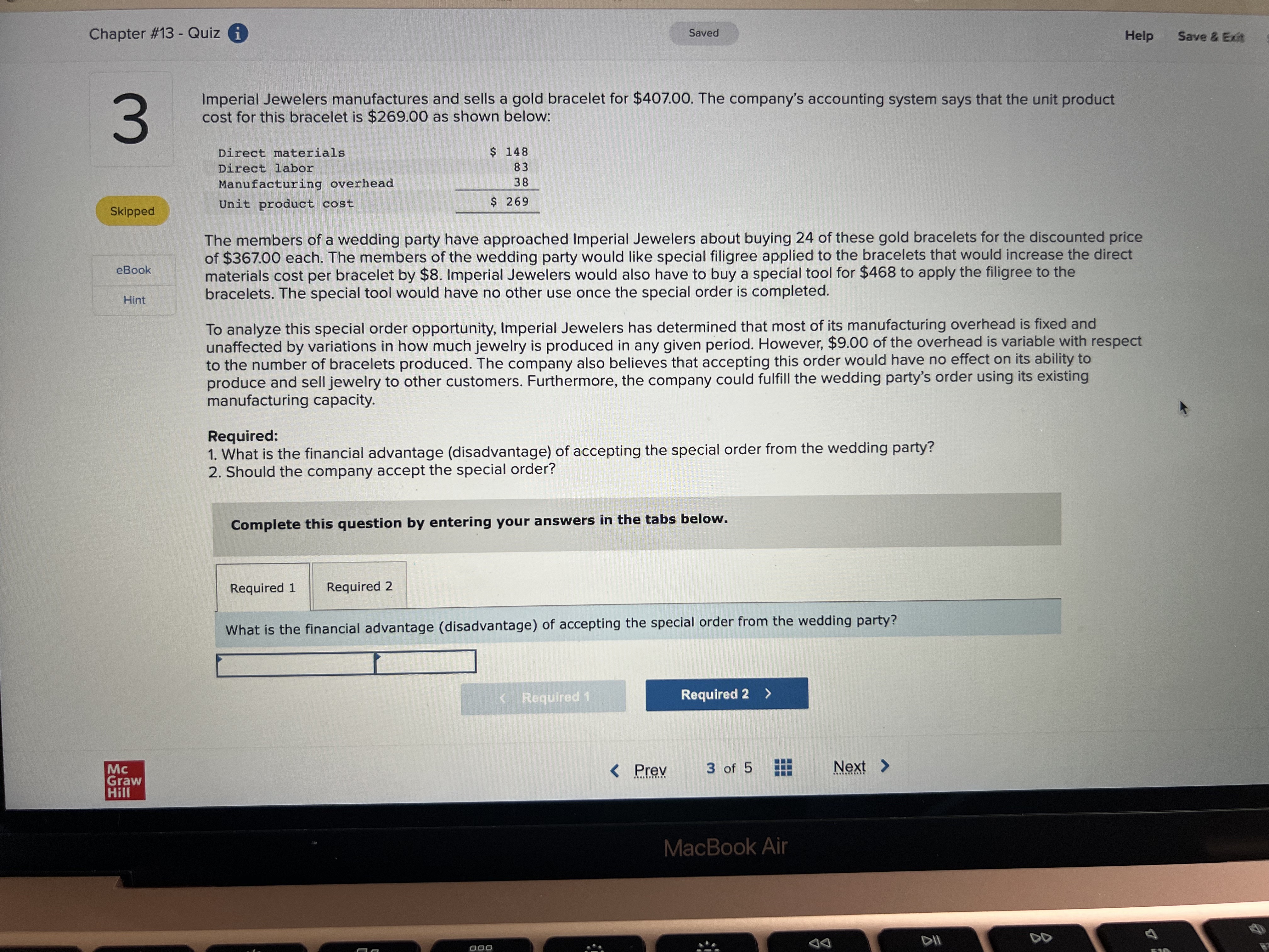 An outside supplier has offered to sell one type of carburetor to