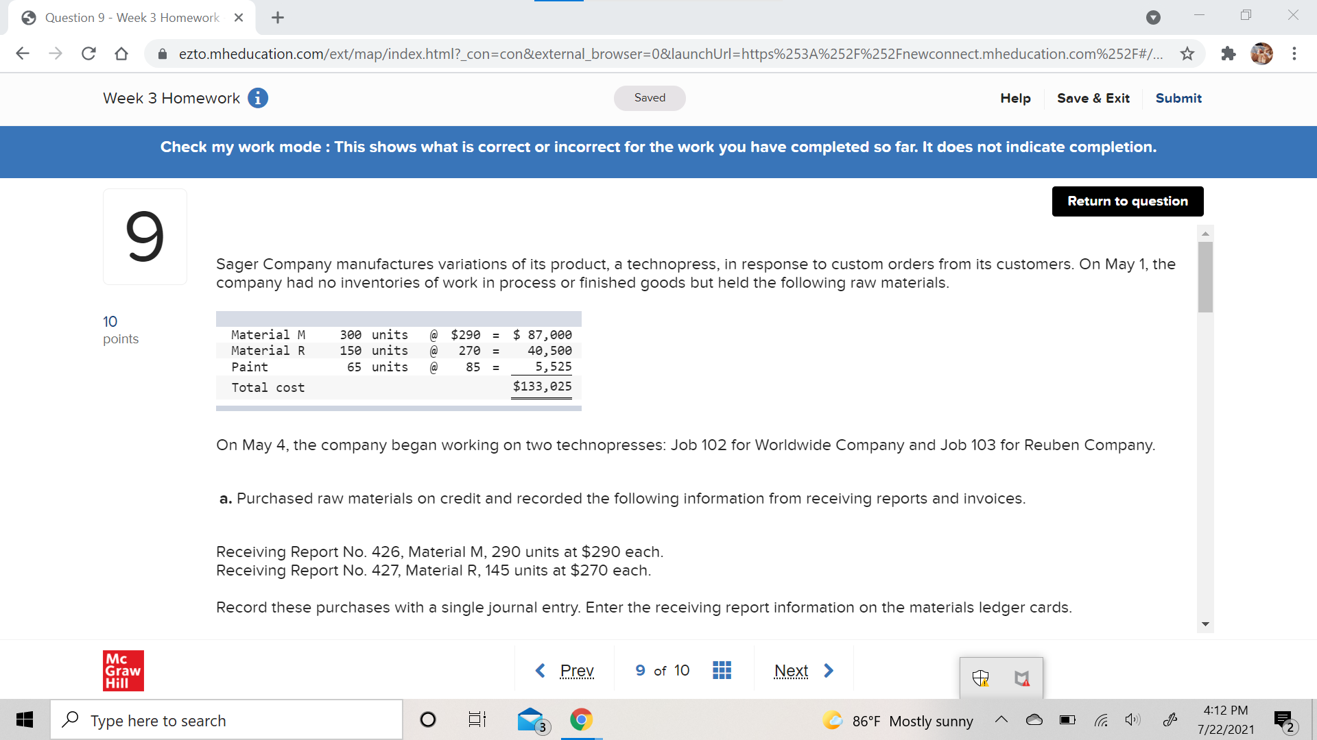  6 Question 9 - Week3 Homework X + o > raw
