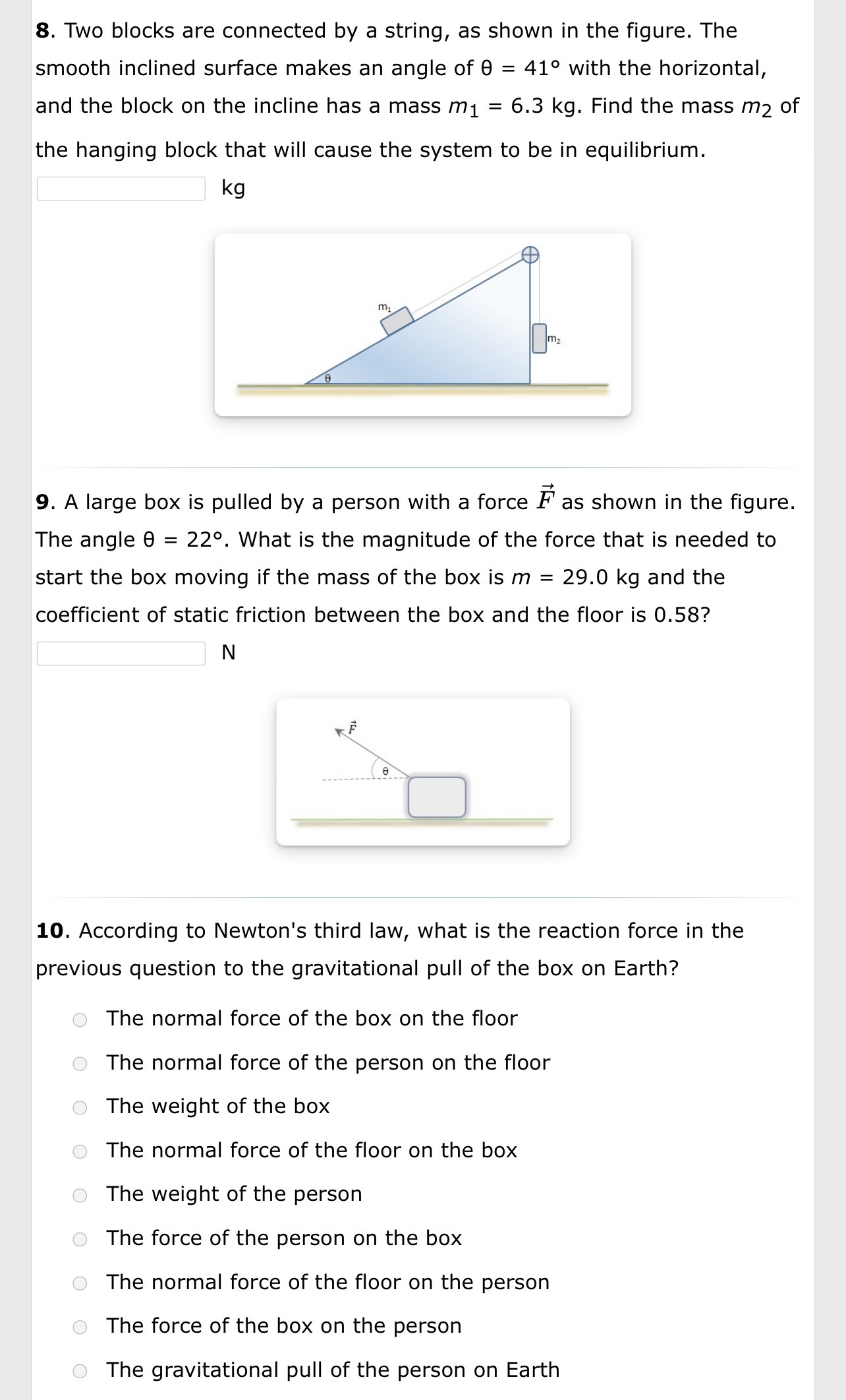 pulled on a horizontal frictionless surface by a 36.0 N force that