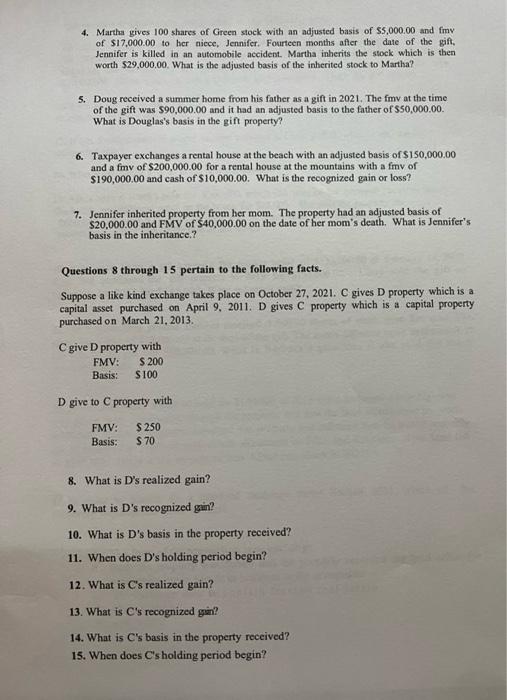 ON THE ANSWER SHEET. PARTI: TRUE FALSE Questions through 10 are True