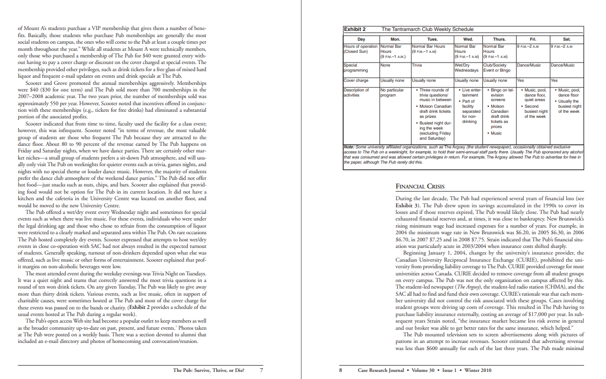 forces of change, what actions should The Pub take that are not