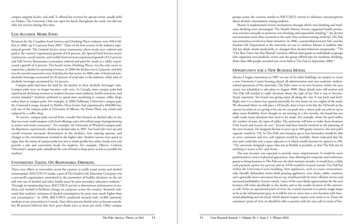 during the case? 4. How did the bargaining power between the bars