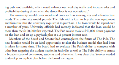and the buyers mentioned in "The Pub" case change during the case?5.