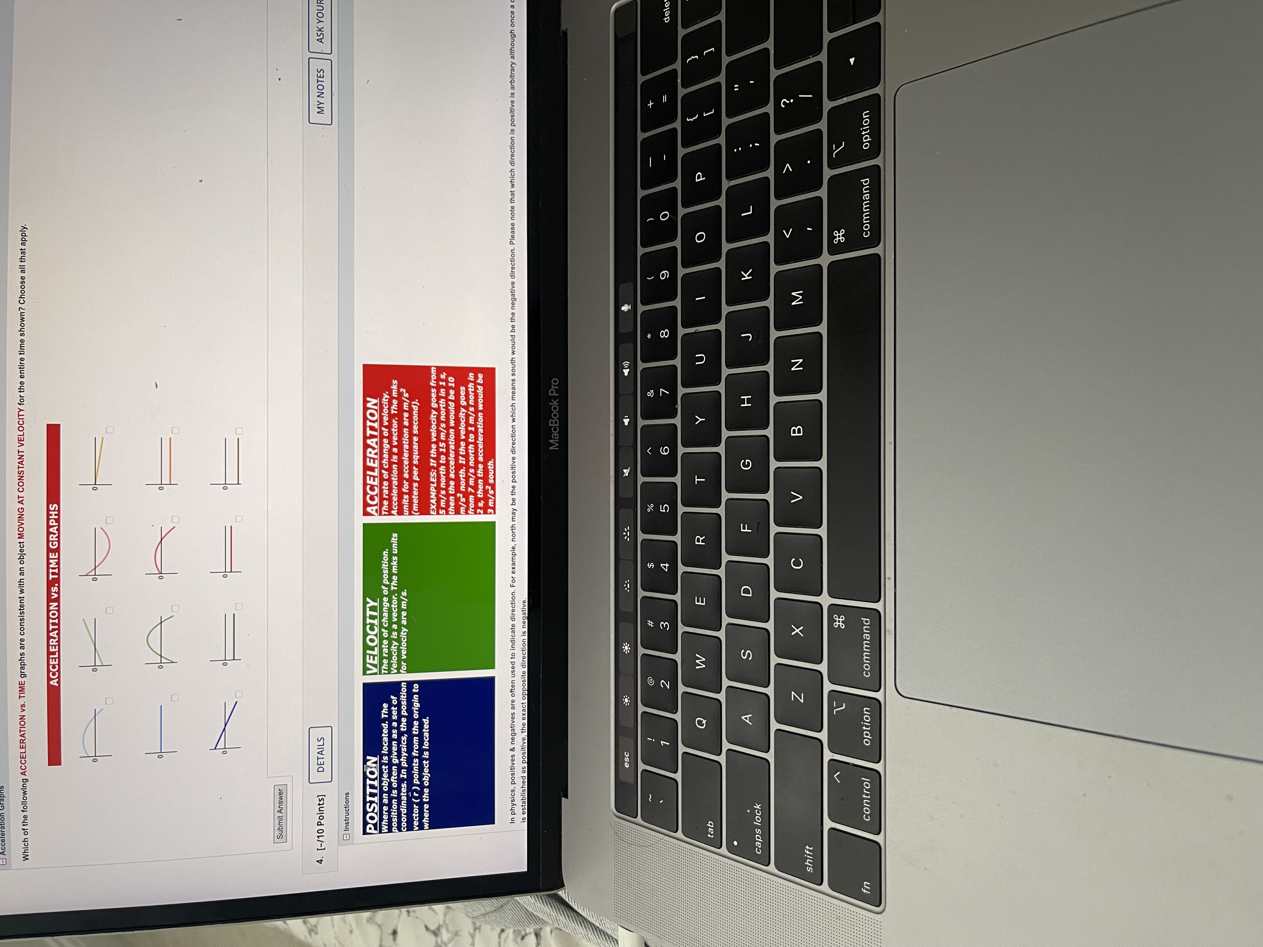 Graphs - direction & constant velocity Shown below are six VELOCITY vs.