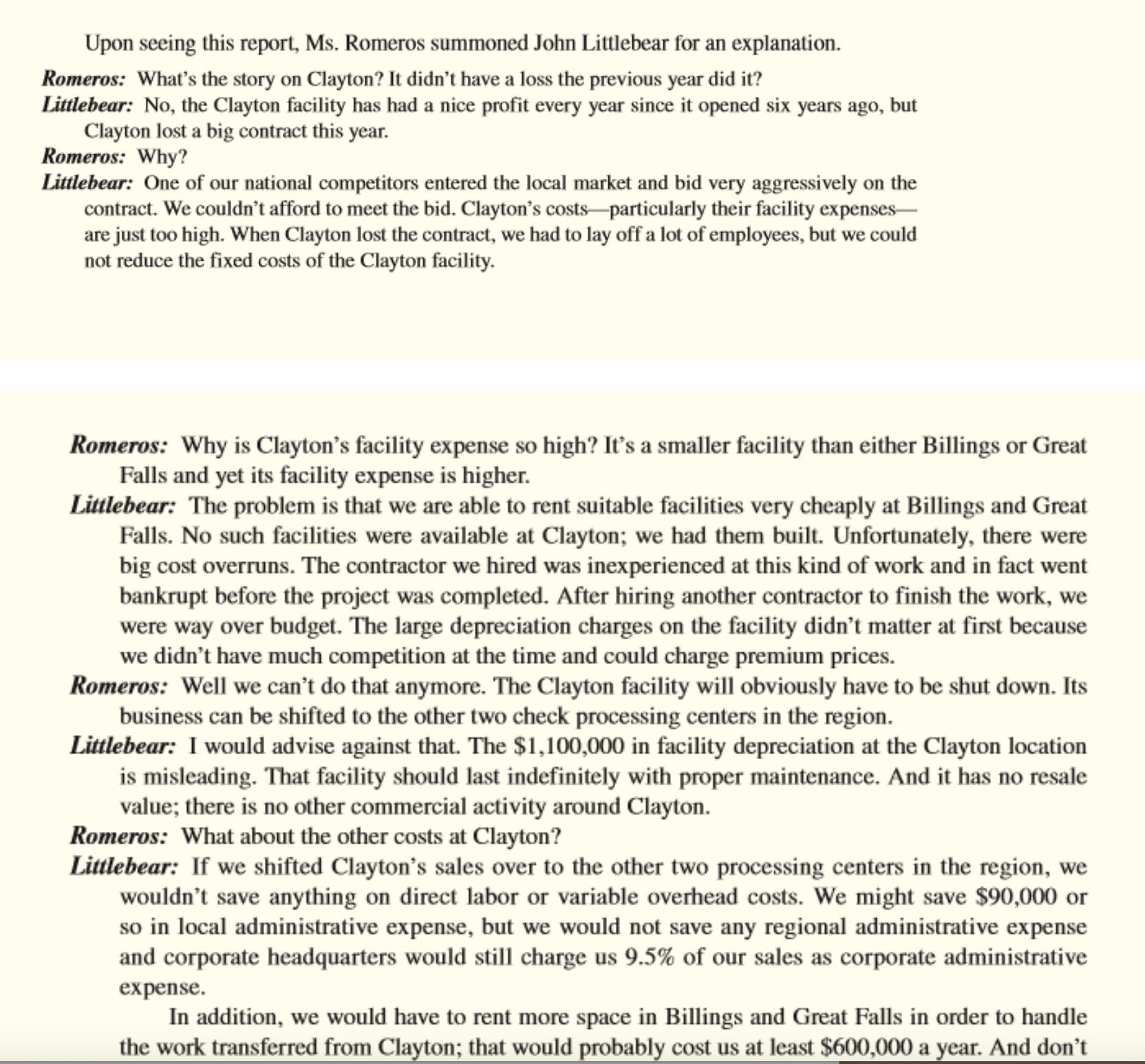 LO12-2 Haley Romeros had just been appointed vice president of the Rocky