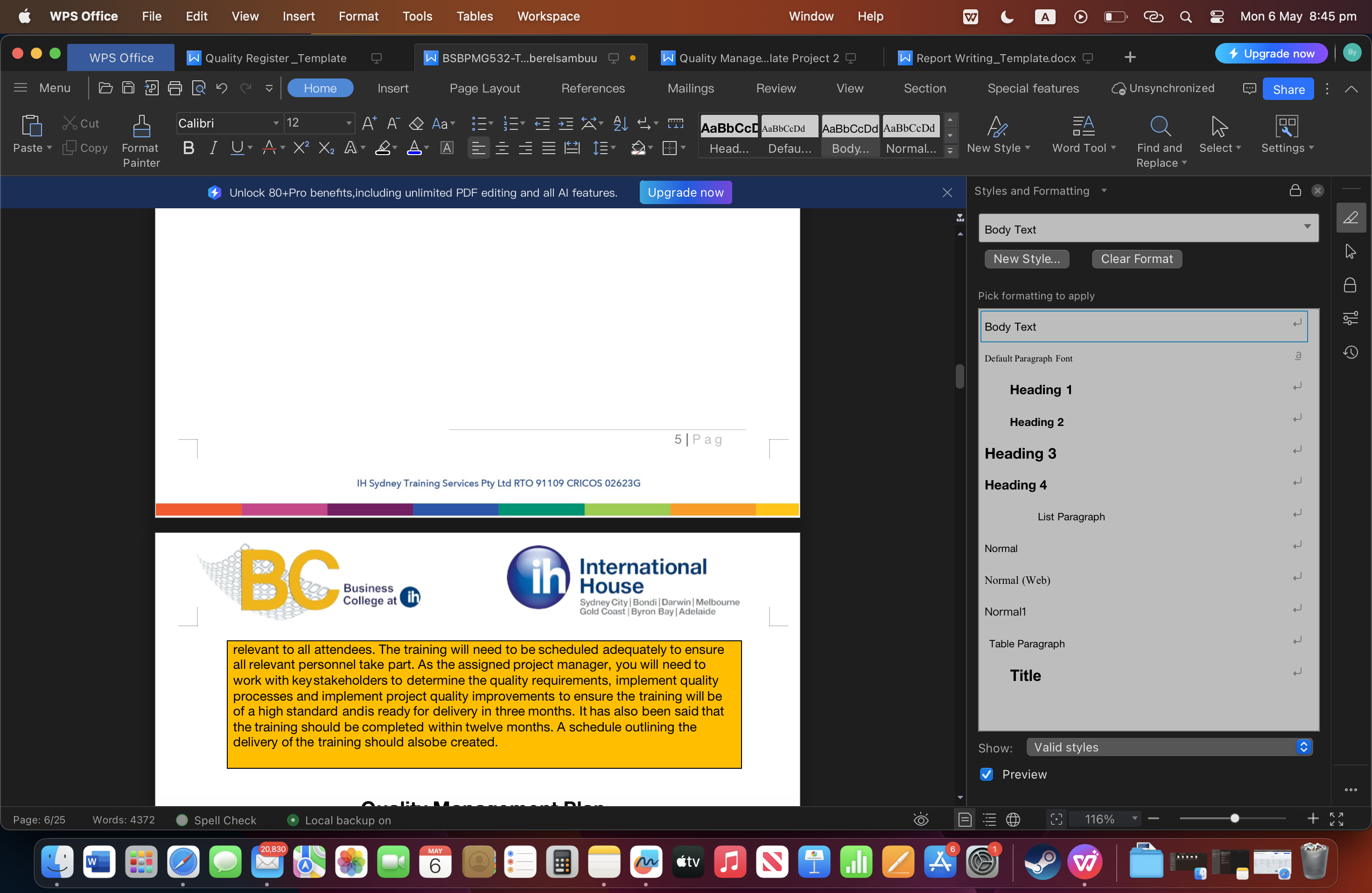 Help CAO Q Mon 6 May 8:44 pm WPS Office W BSBPMG532-T...berelsambuu