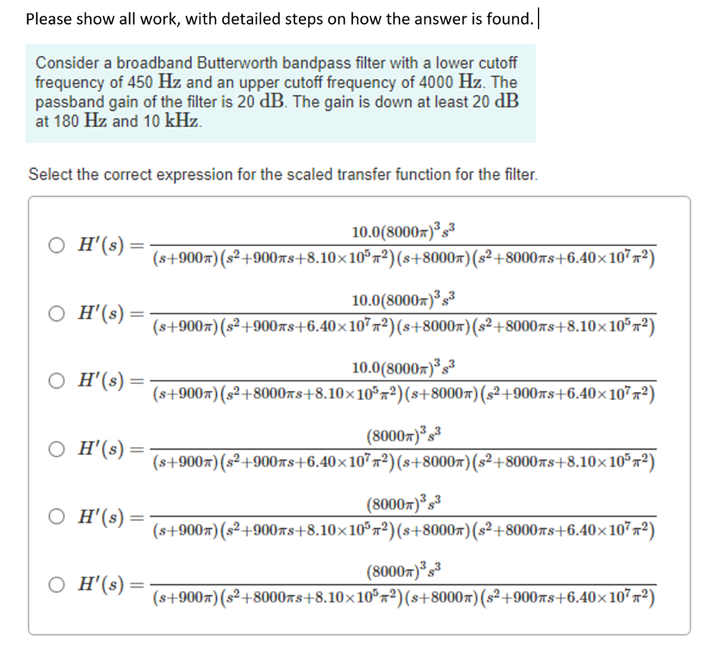  This is al the information provided for this question. It is