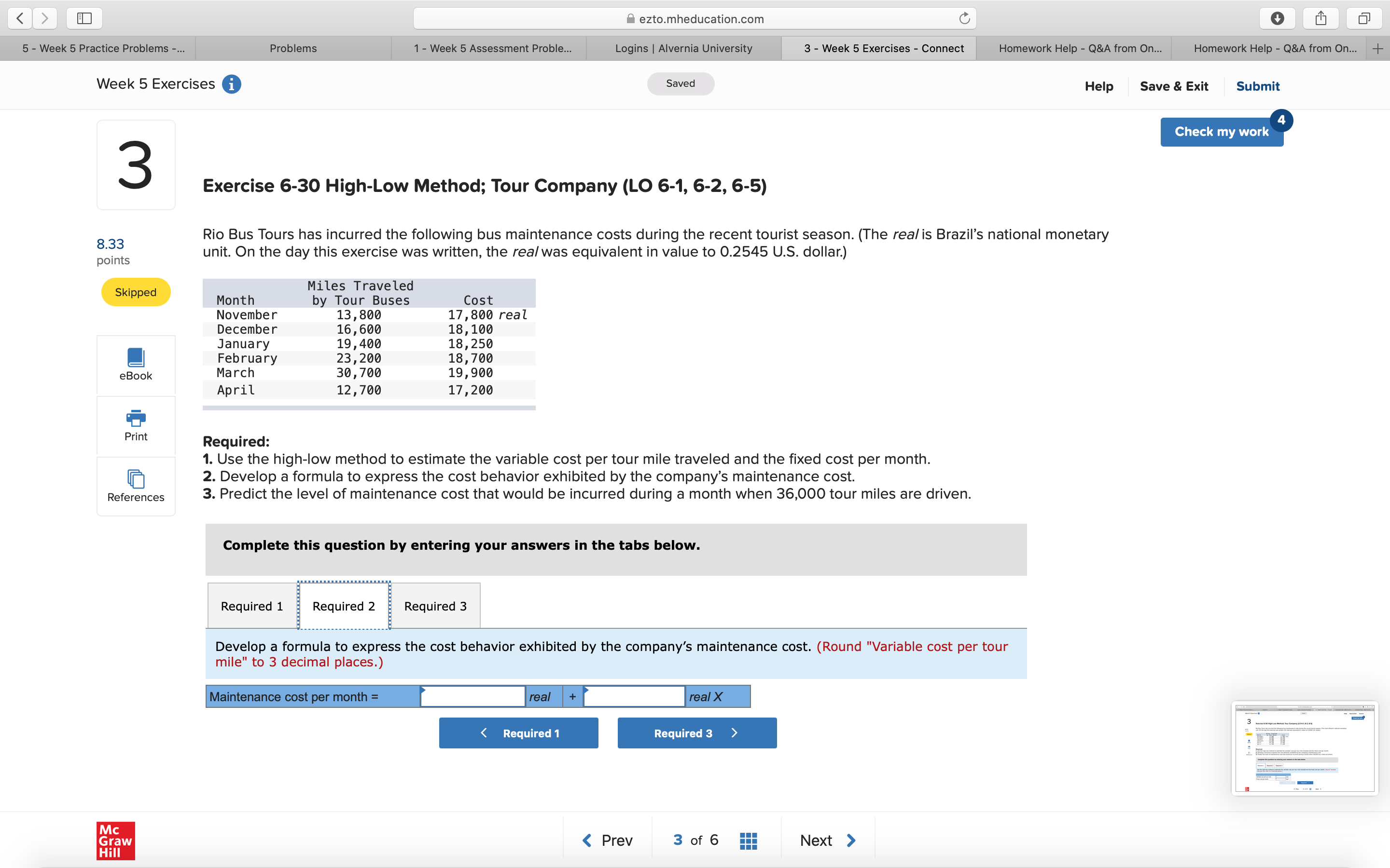 1 - Week 5 Assessment Proble... Logins | Alvernia University 3 -