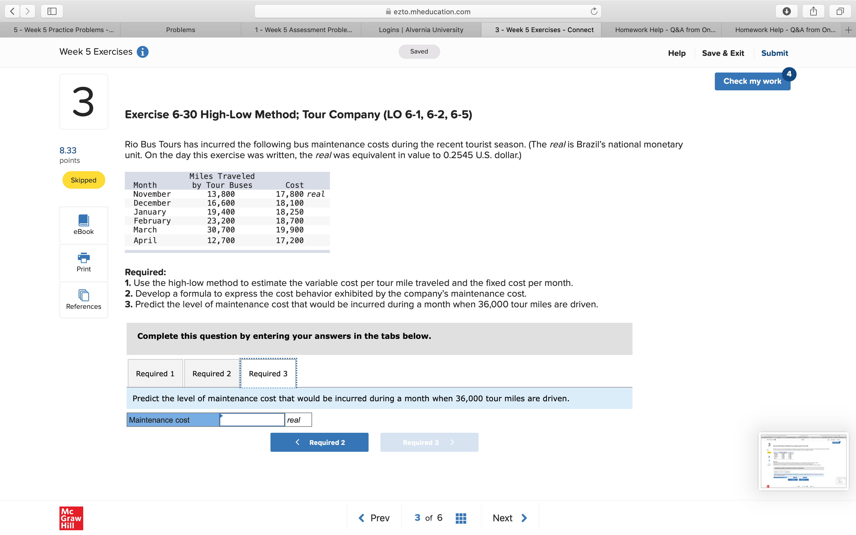 Week 5 Exercises - Connect Homework Help - Q&A from On... Homework