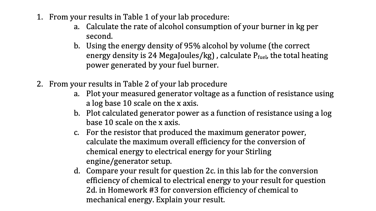 Mass of Fuel Burner (9) 94.58 9 Final Mass of Fuel Burner