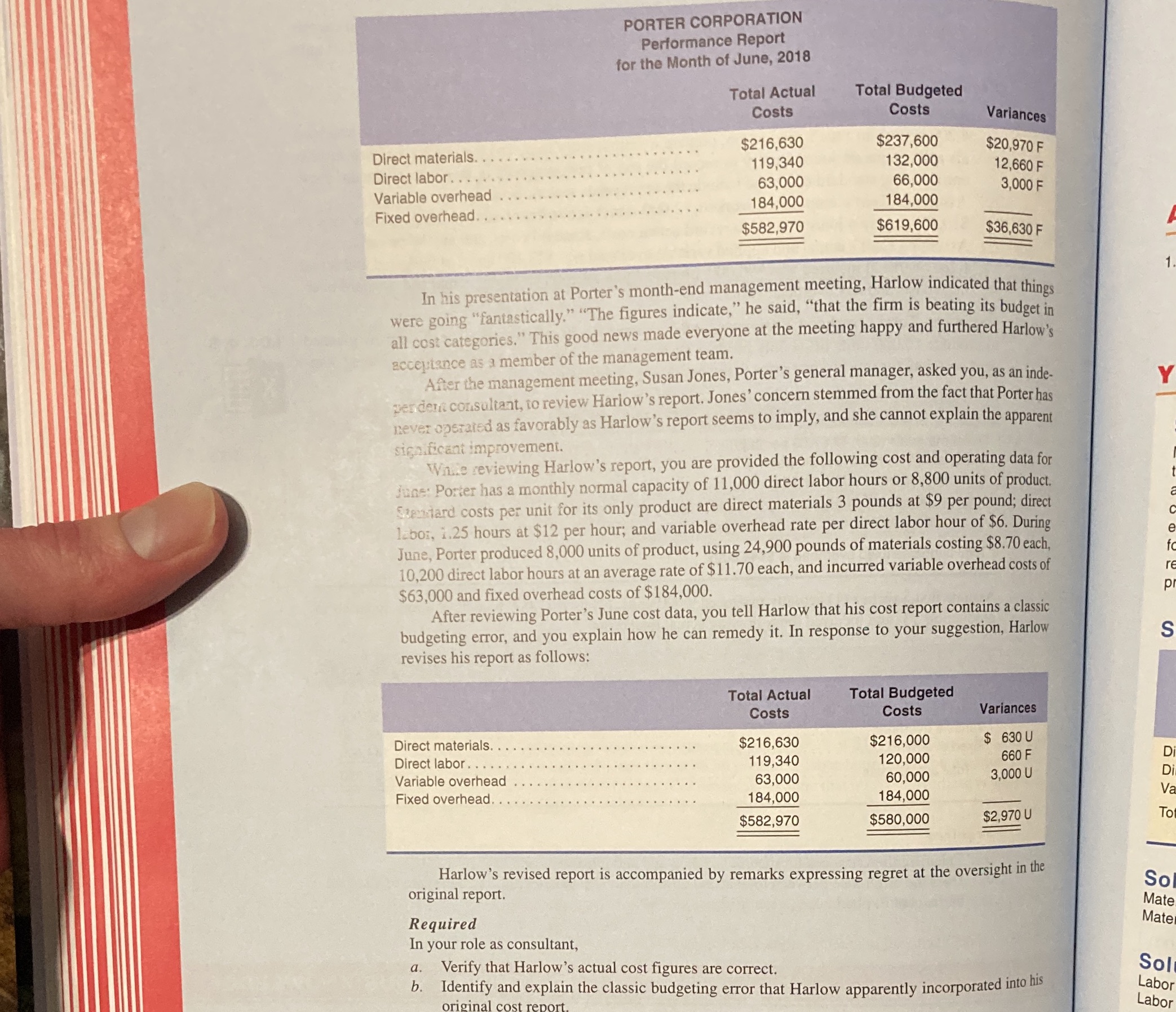 How do I explain why Harlows revised figures could be considered deficient?