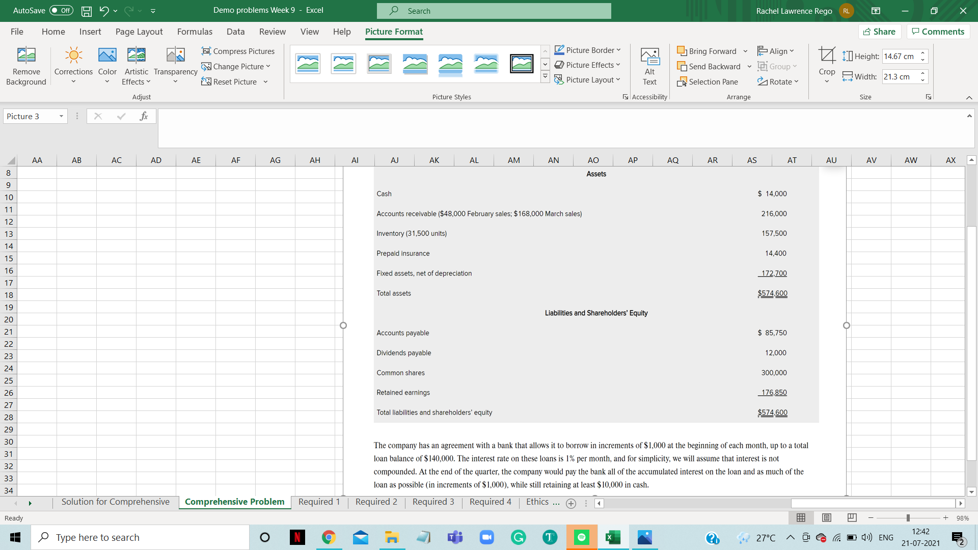 Layout Formulas Data Review Help Share Comments & Cut _ AutoSum Calibri