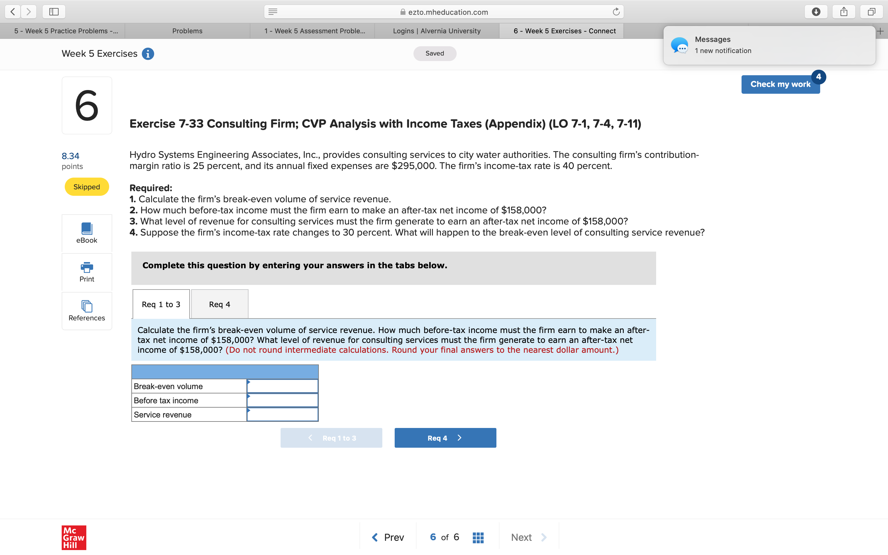  O A ezto.mheducation.com C 5 - Week 5 Practice Problems -...