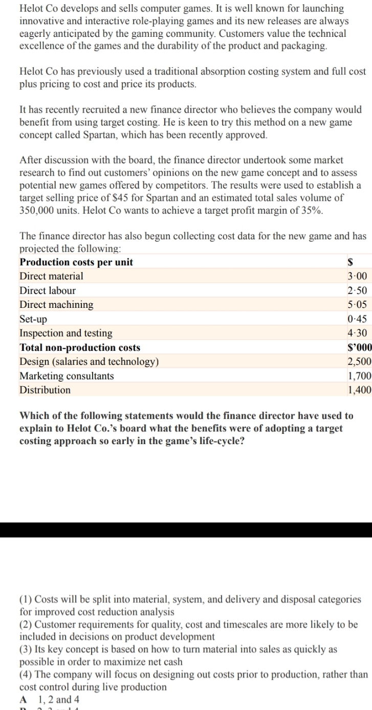 only this pic Helot Co develops and sells computer games. it is