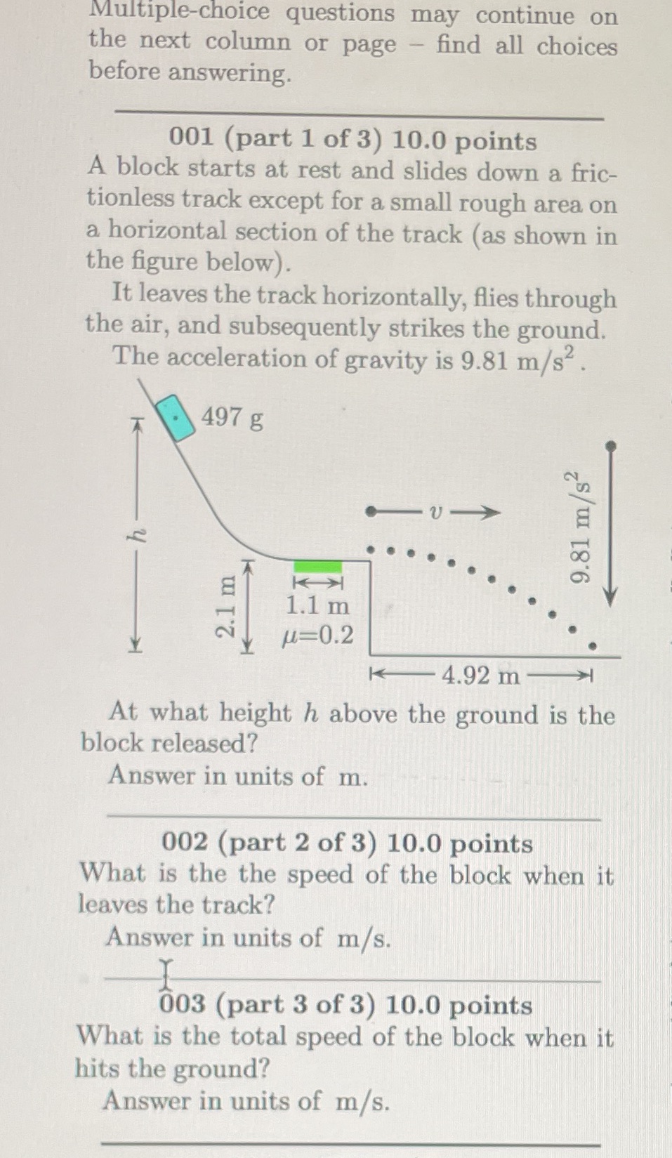 Multiple-choice questions may continue on the next column or page -