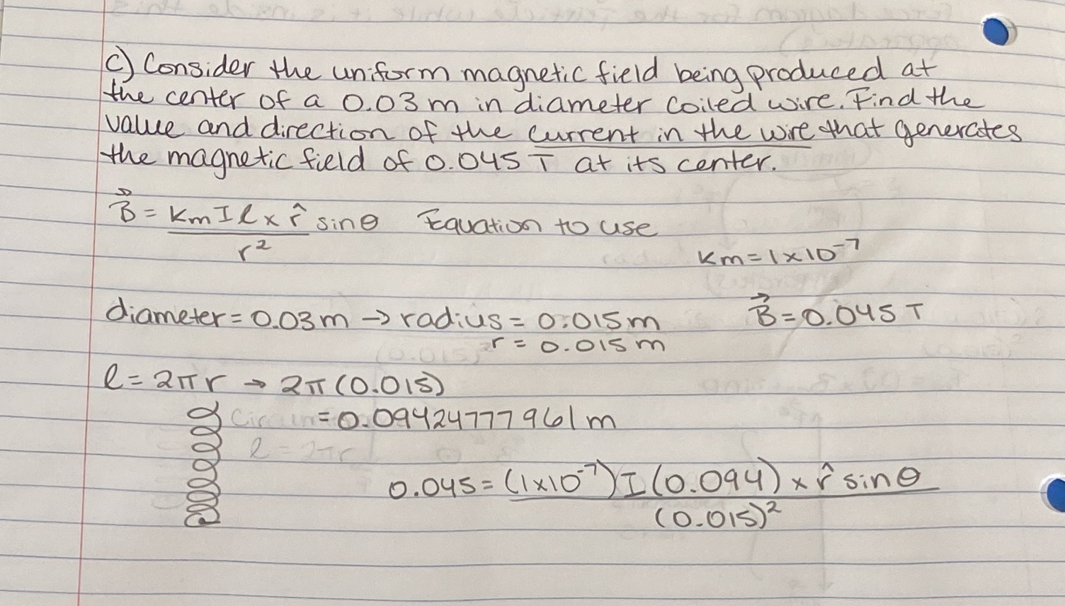I provided what's given below the question. I set up the equation