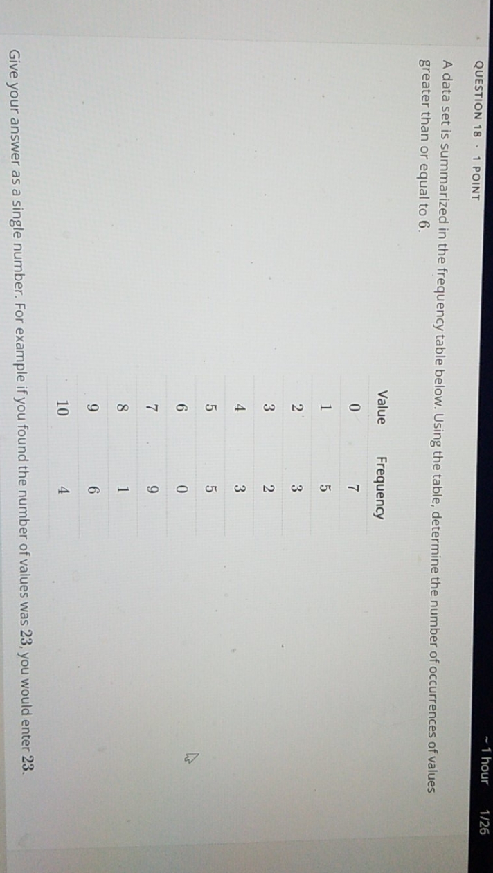please help ~ 1 hour 1/26 QUESTION 18 . 1 POINT A