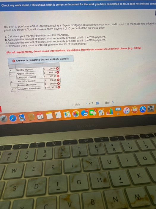  Check my work mode : This shows what is correct or