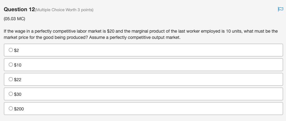 that follows. Market Firm Price of Output Quantity Supplied of Output Quantity