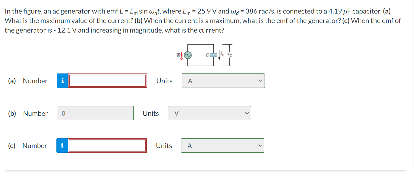 I need some help In the gure, an ac generator with emf