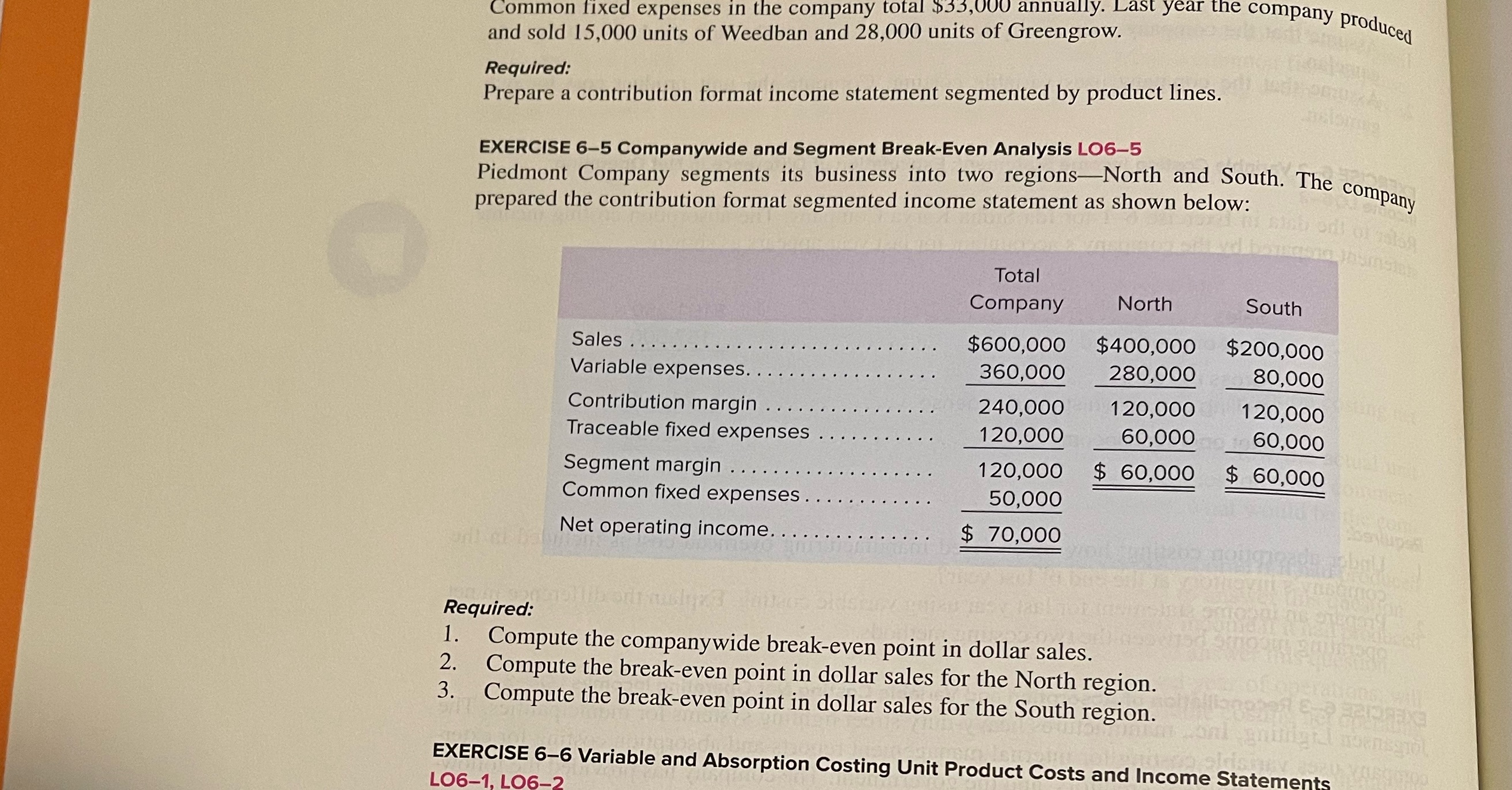 6-5 in google sheet or excel doc please common fixed expenses in