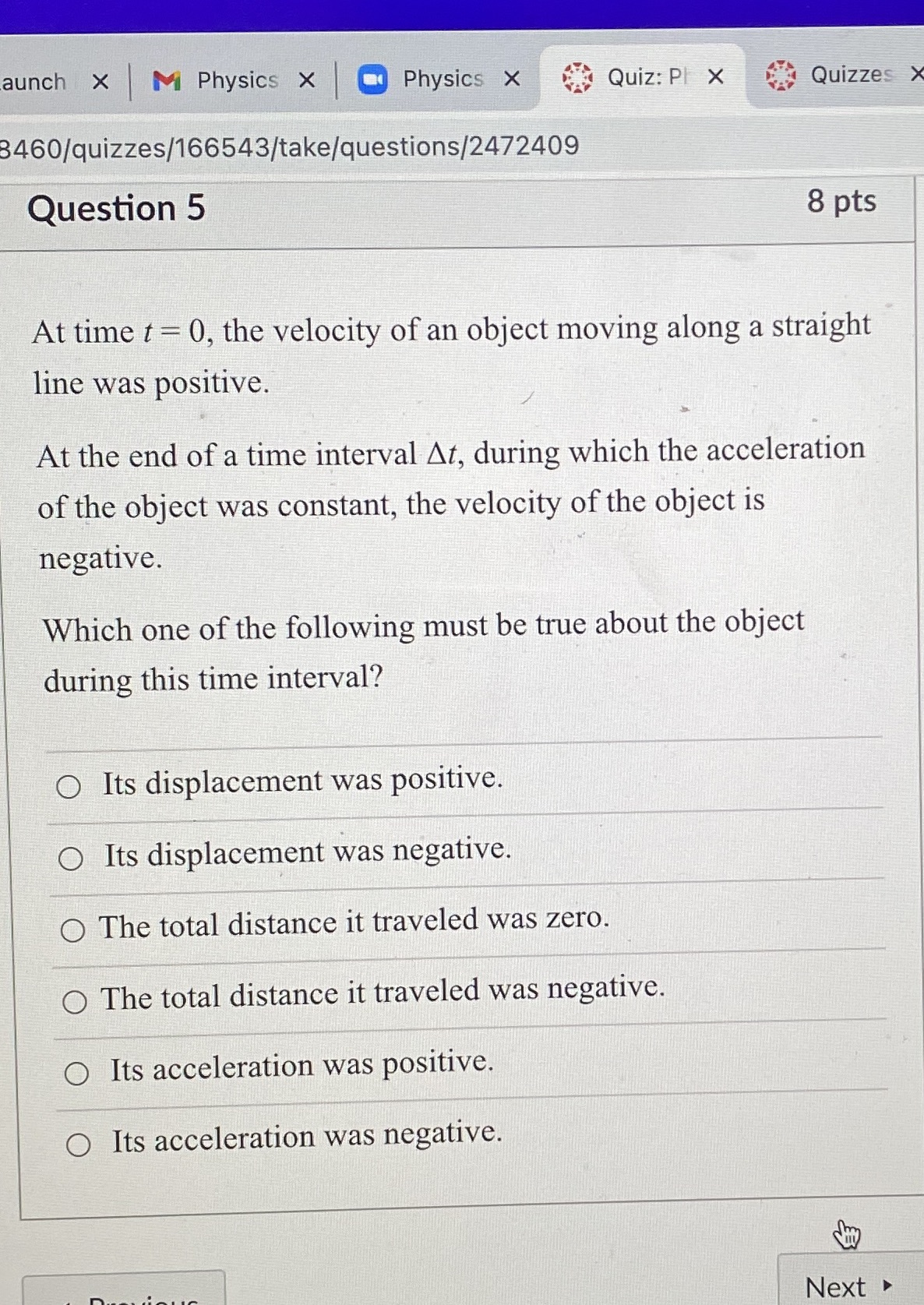 aunch X M Physics x Physics X Quiz: Pl X Quizzes