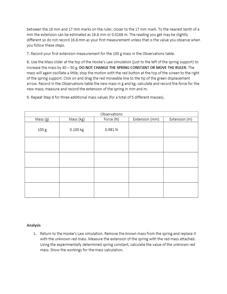 applied force) and the restoring force exerted by the spring. Theory A