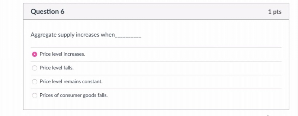 rise. O GDP would fall. Supply of goods and service would increase