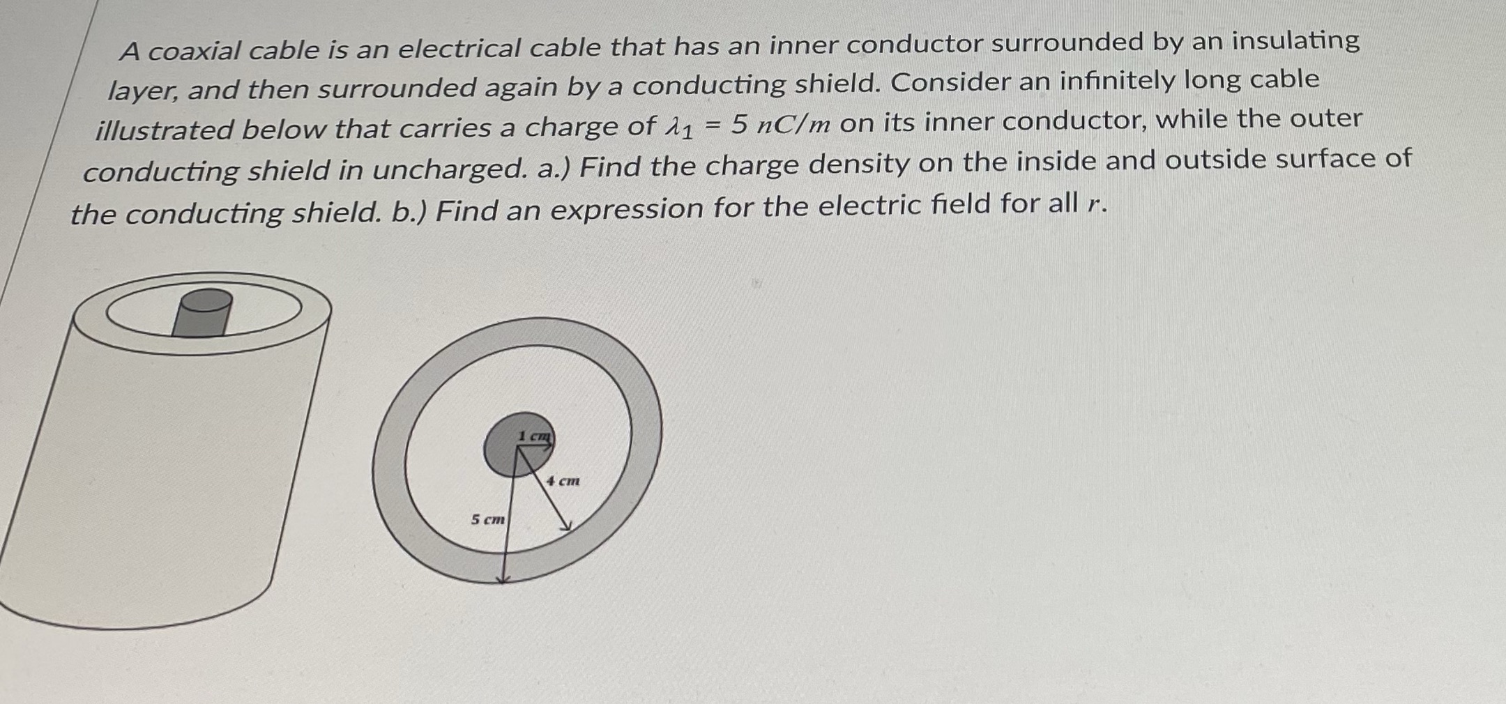 Help please A coaxial cable is an electrical cable that has an