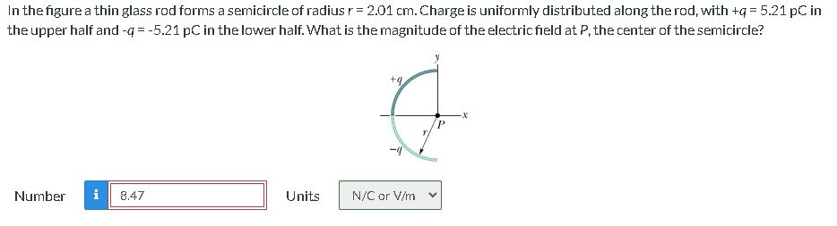 please answer the question below In the figure a thin glass rod