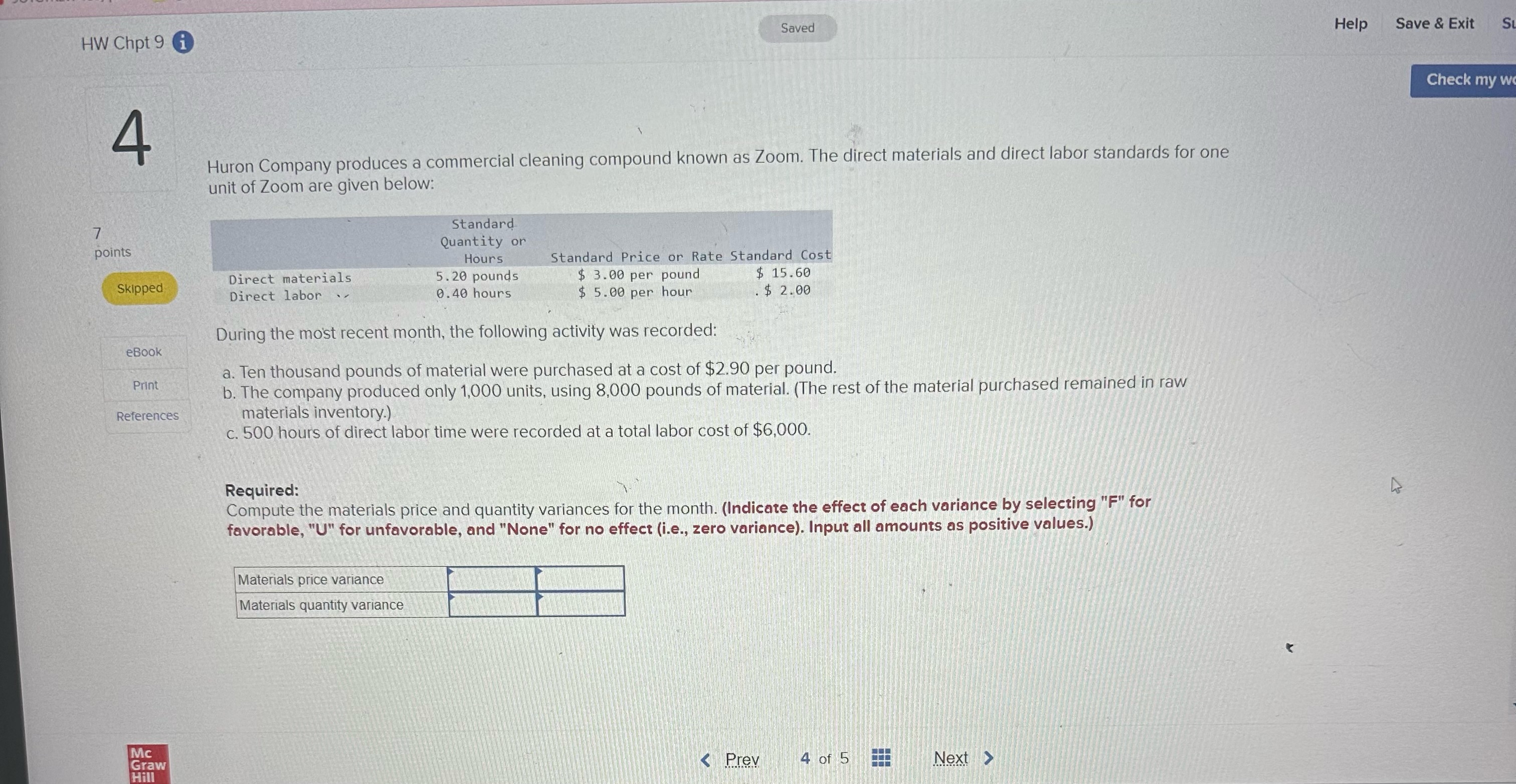 HW Chpt 9 i Saved Help Save & Exit SL Check