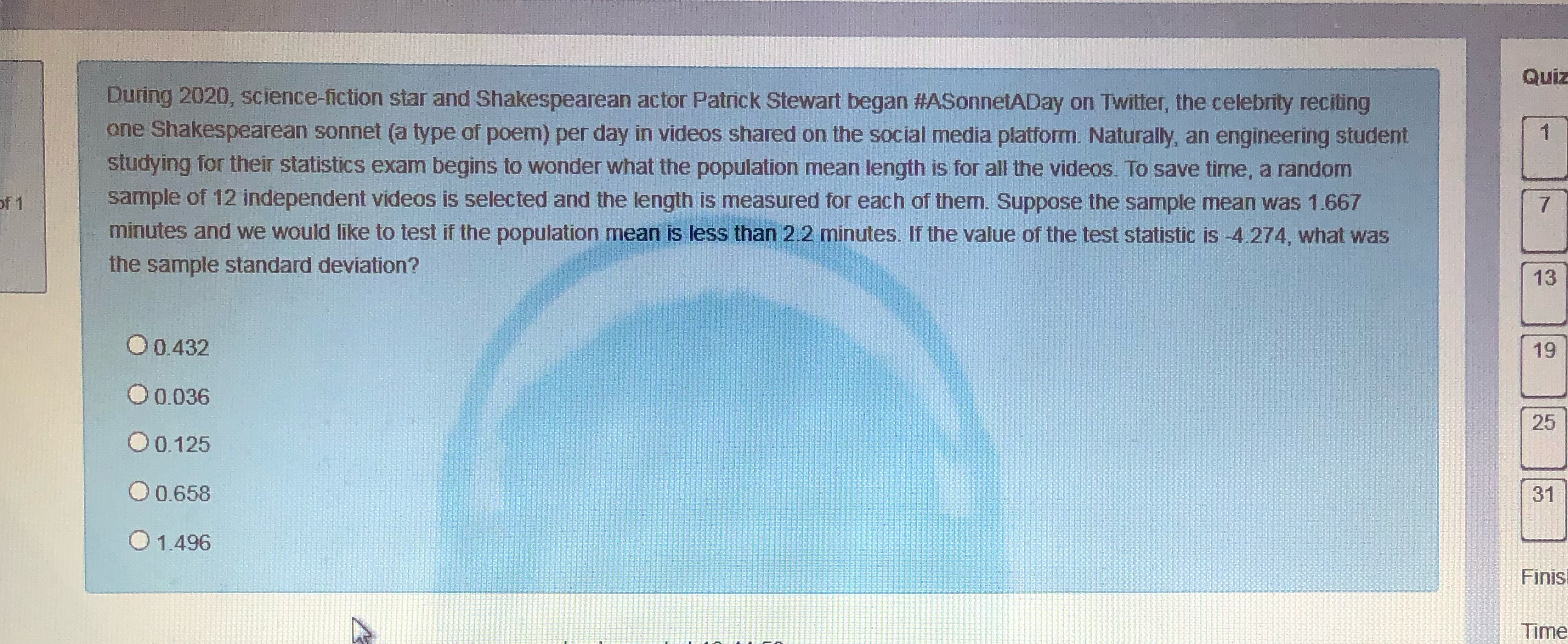 Stat 235. Please explain how can I get started with Quiz During