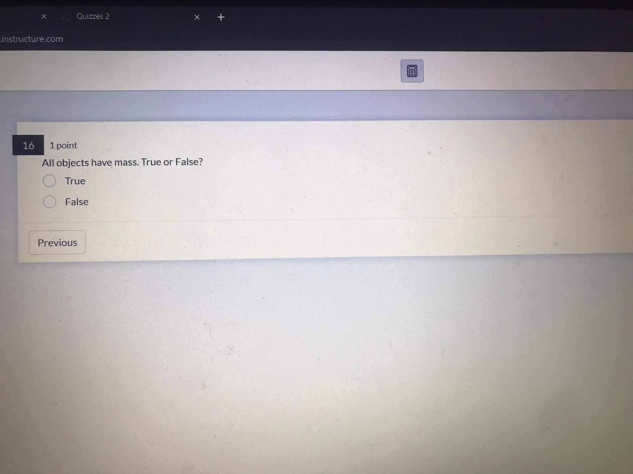 Answer with solution/ explanation X Quizzes 2 instructure.com 16 1 point All