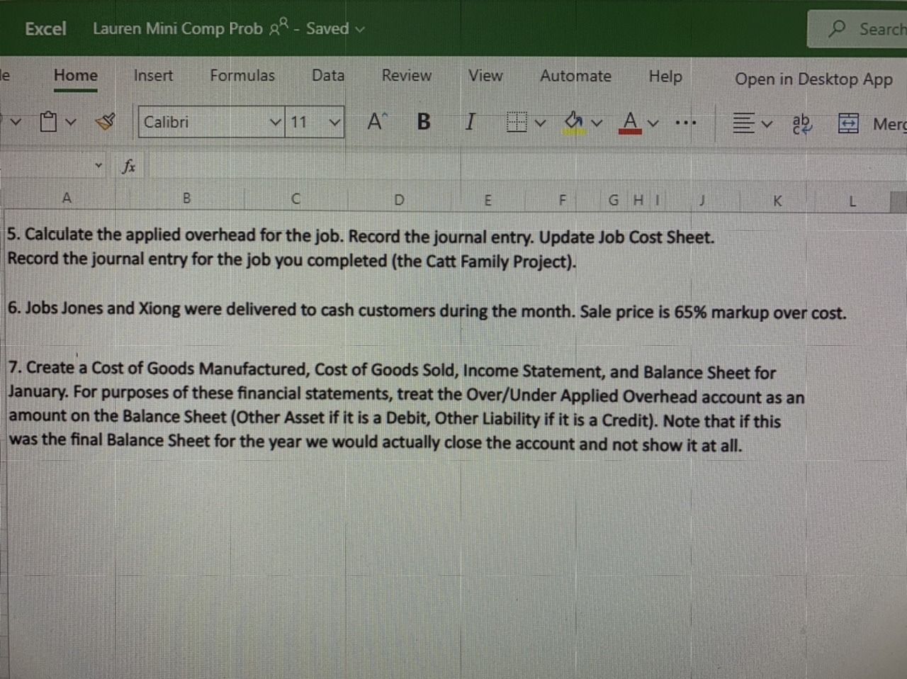 Payroll Payable Overhead Control Wle Home Insert Formulas Data Review View Automate
