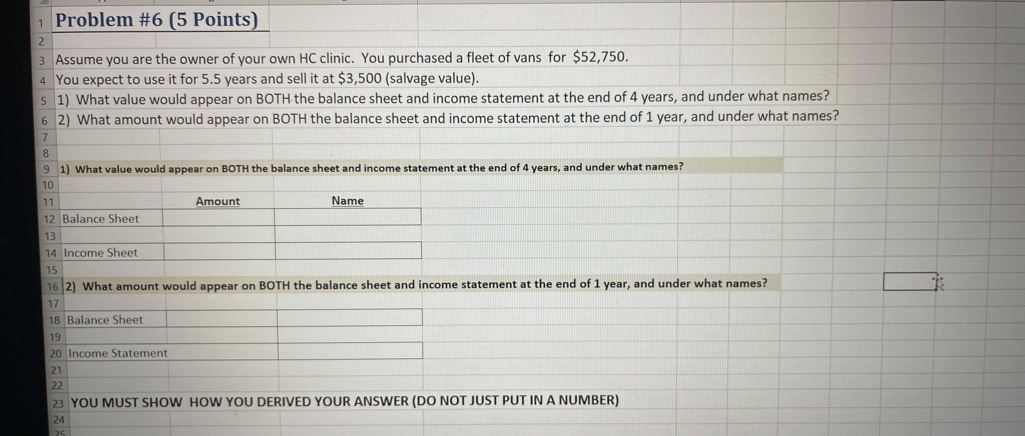 H Problem #1 15 Points Assume thatKeiser Healthcare has the following cost