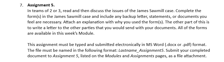  Assignment 5. In teams of2 or 3, read and then discuss