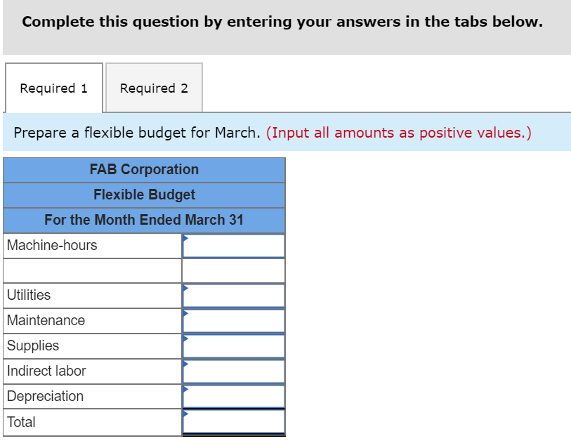 Complete this question by entering your answers in the tabs below. Required