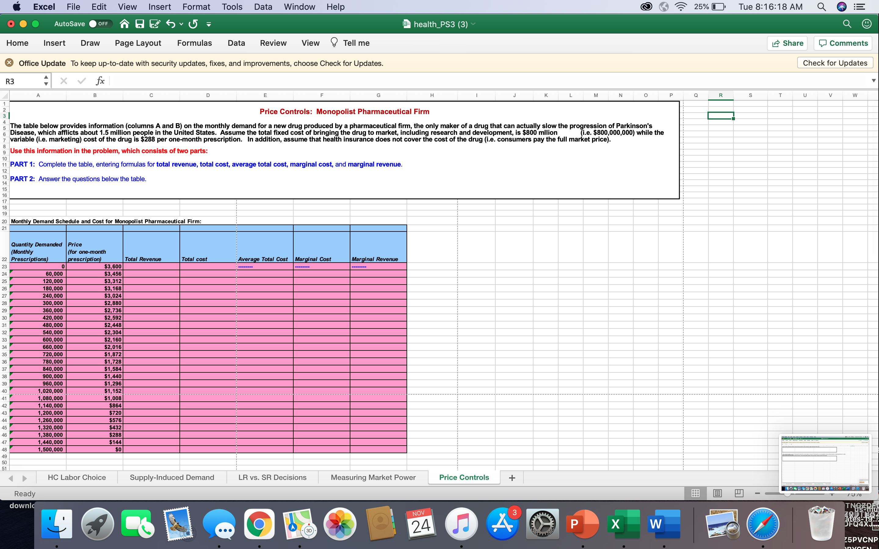  Screenshots of problems I need help with Excel File Edit View