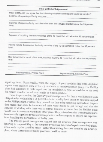 Case Synopsis3) Negotiation Issues4) Planning for the Negotiation5) Preparation, Factors and Strategies