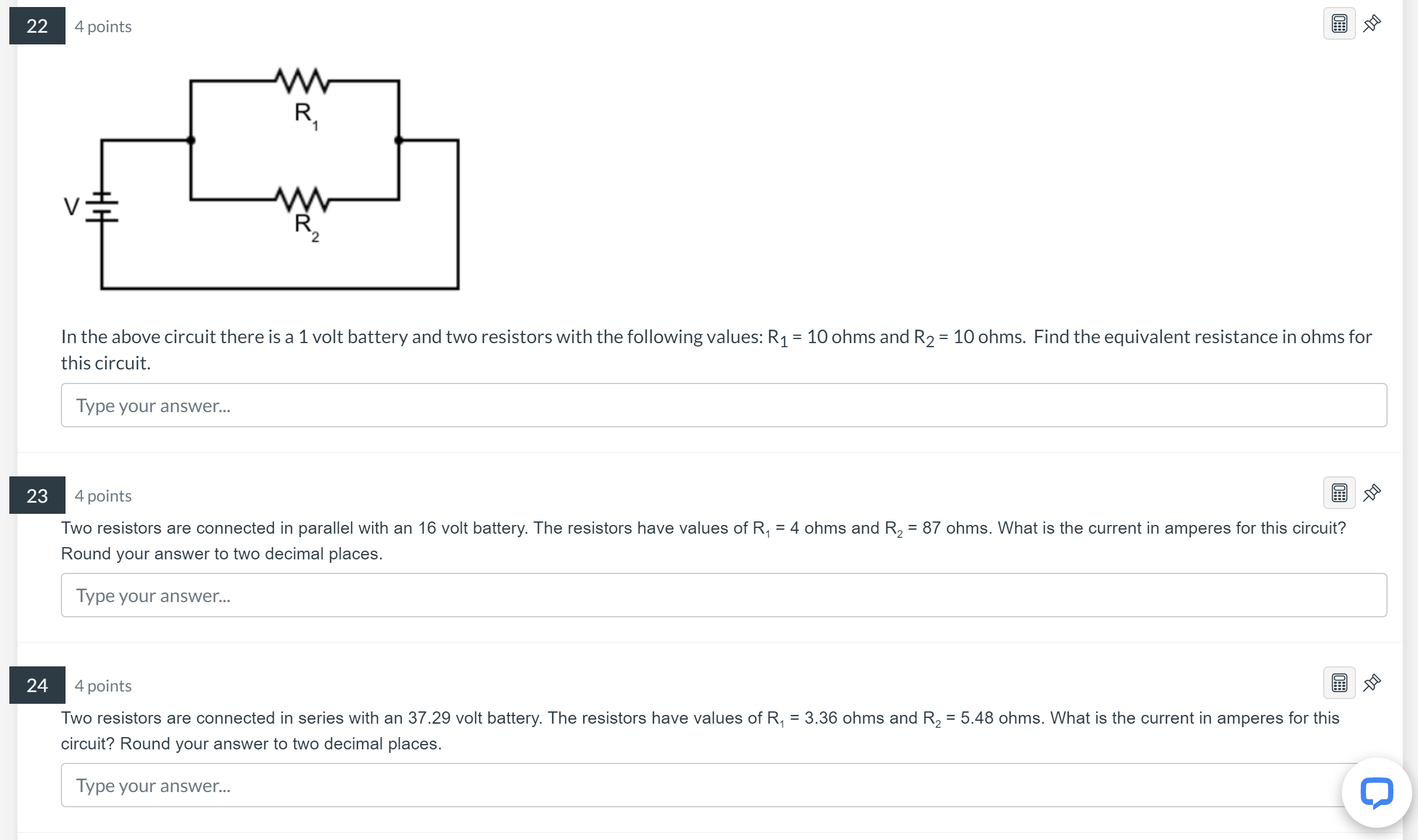 Round your answer to two decimal places. Type your answer... 4 points