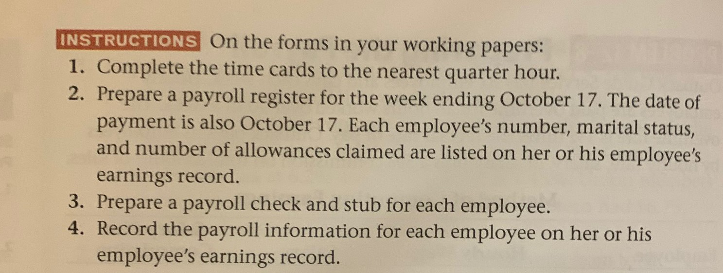 help is appreciated! PROBLEM 12-9 Preparing the Payroll Register Showbiz Video has