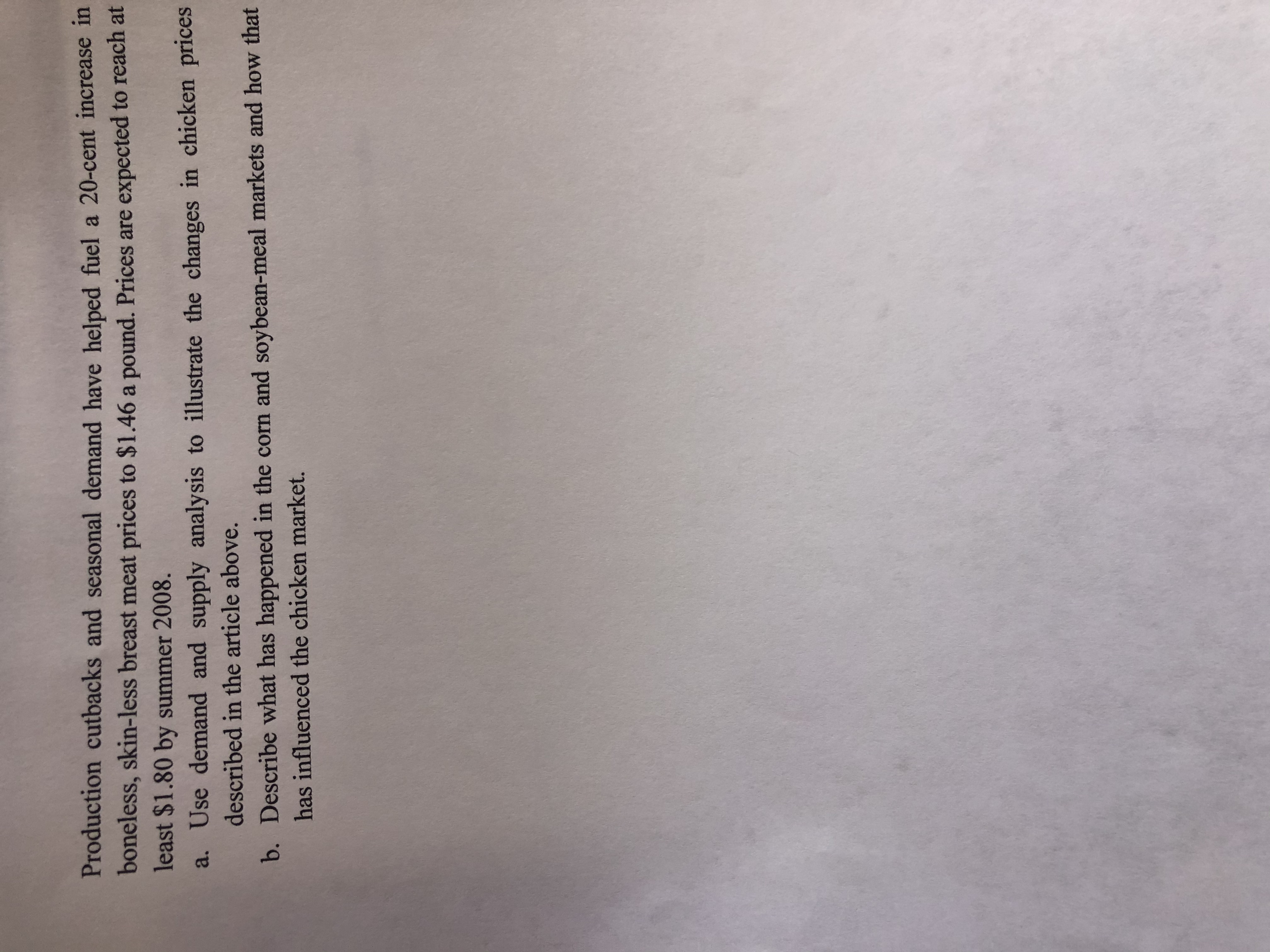 Analysis Application Question: 1. You are hired as a business consultant for