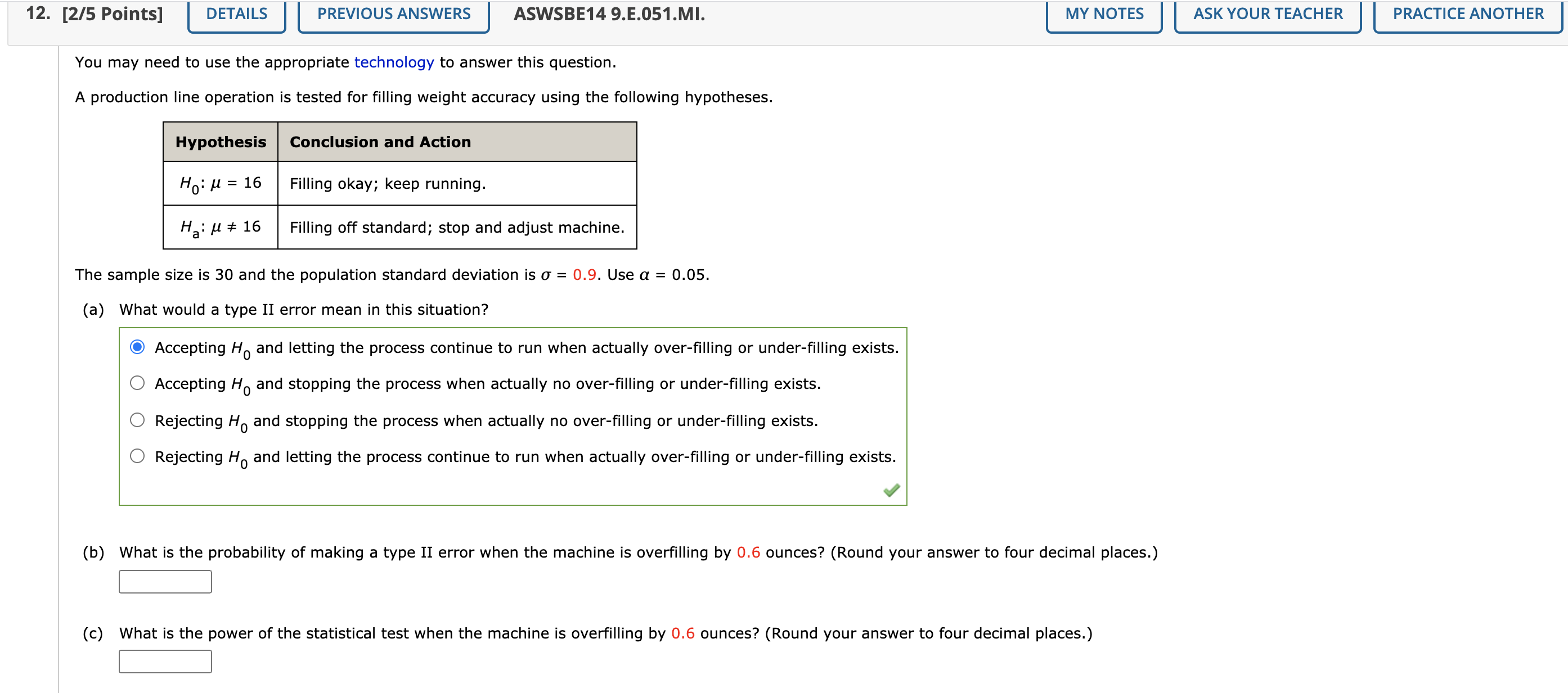 how to do the question 12. [2/5 Points] DETAILS PREVIOUS ANSWERS ASWSBE14