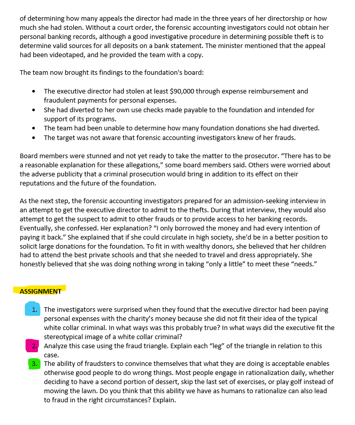 the link (URL) and In-text citation.Readd the following and answerr completely. FRAUD