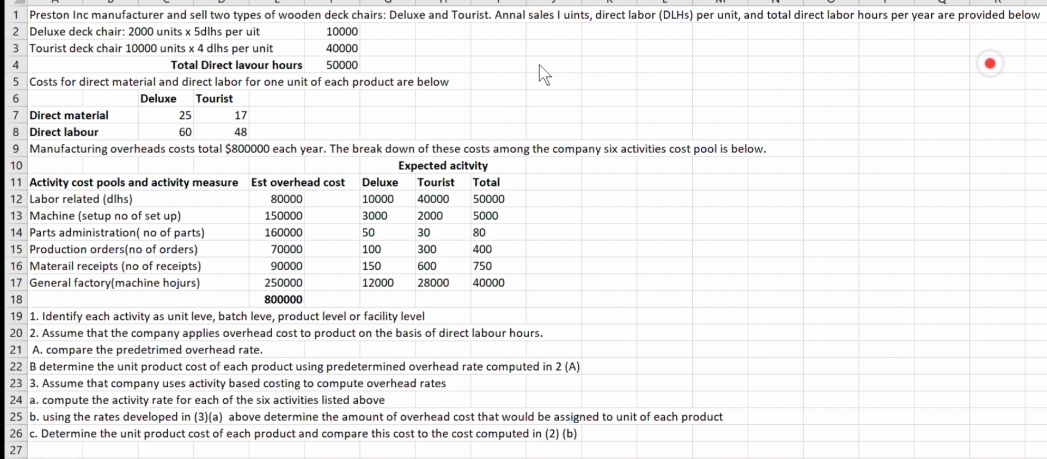 unit level, batch level, product level or facility level. Preston Inc manufacturer