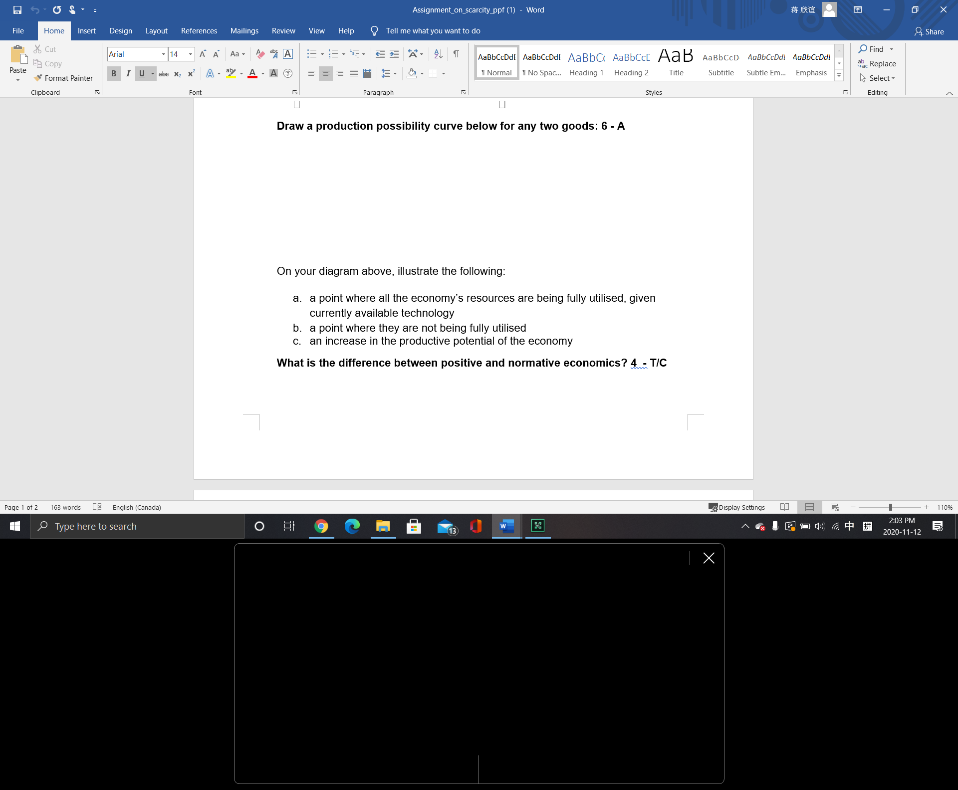  Assignment_on_scarcity_ppf (1) - Word X File Home Insert Design Layout References